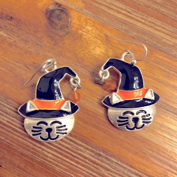 Jewelry - Halloween Kitty Earrings